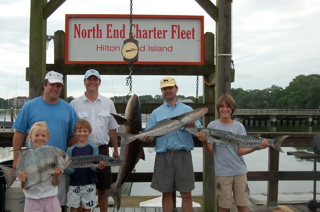 The final catch at the north end charter fishing dock 